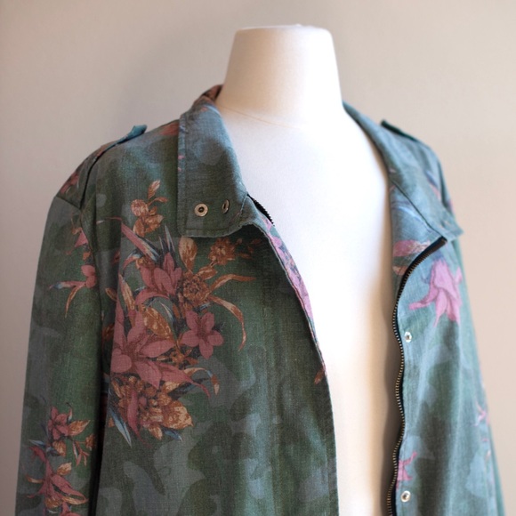 Jealous Tomato Floral Utility Jacket - Picture 2 of 7